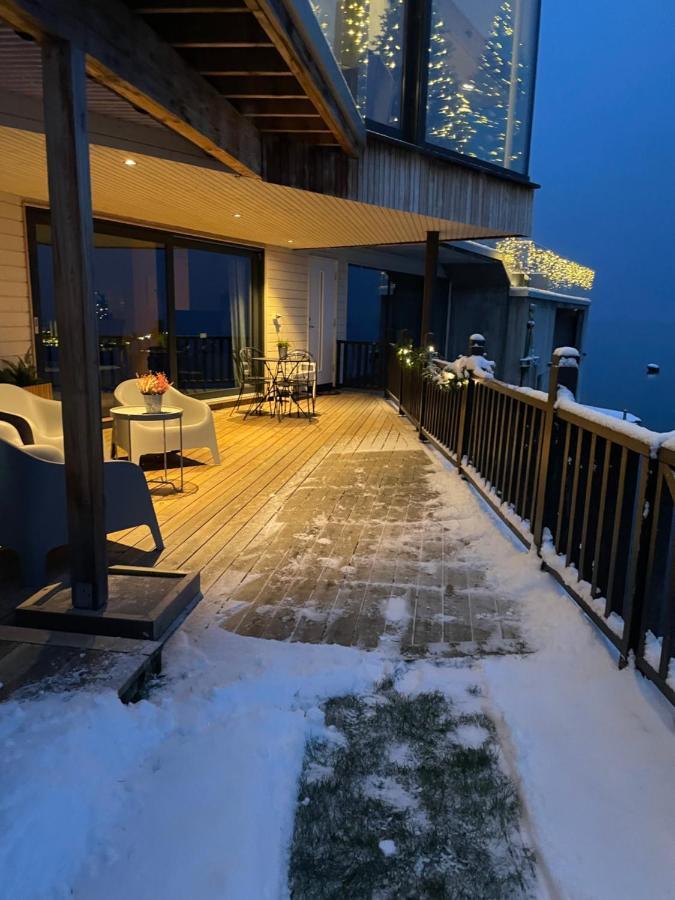 Panoramaresort In Hardangerfjorden Leilighet I Sjokanten Ved Hardangerfjorden For 7 Personer Boat , Sauna,Kajak, Sup For Rent Øystese Esterno foto